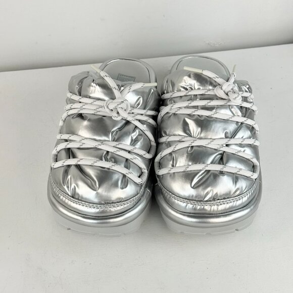 Women 8 - UGG HI Shine Spaceslider Slide Silver Sandal - Picture 4 of 8